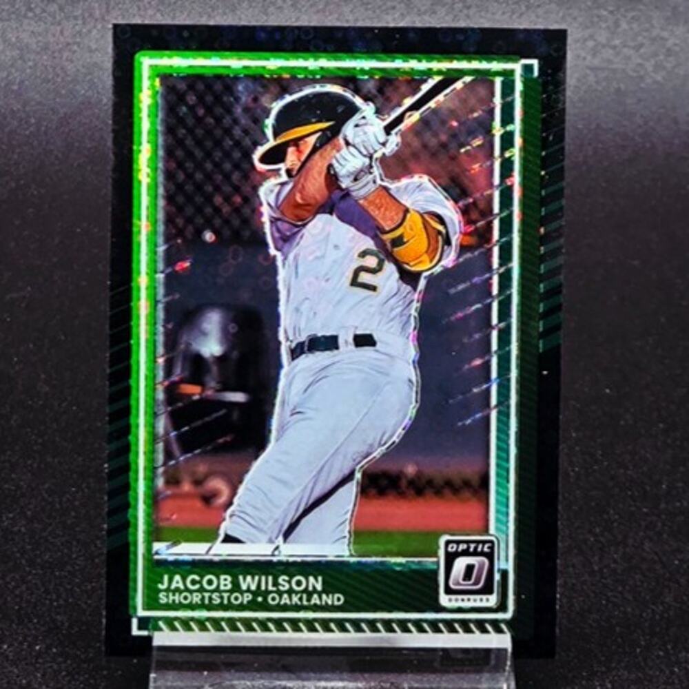 Jacob Wilson Crusade Chromium Optic Black Pandora Prizm RC Athletics Rookie - Picture 4 of 5